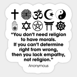 Religion & Morals Sticker